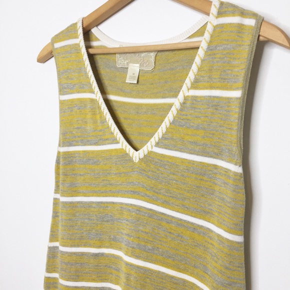 Nick & Me sweater dress striped mustard gray - Picture 2 of 4
